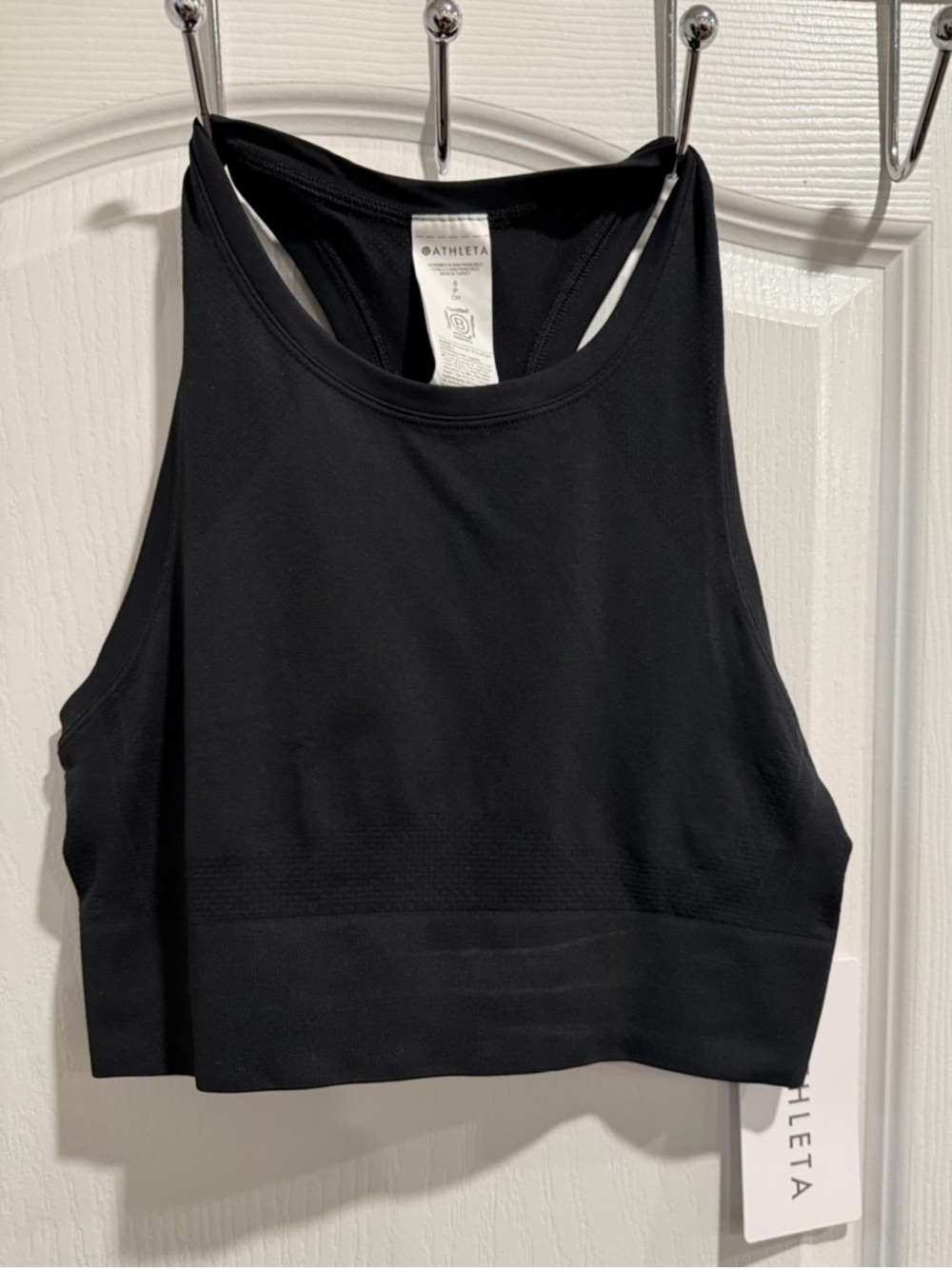 Athleta Black Racerback Crop Tank - Picture 3 of 6